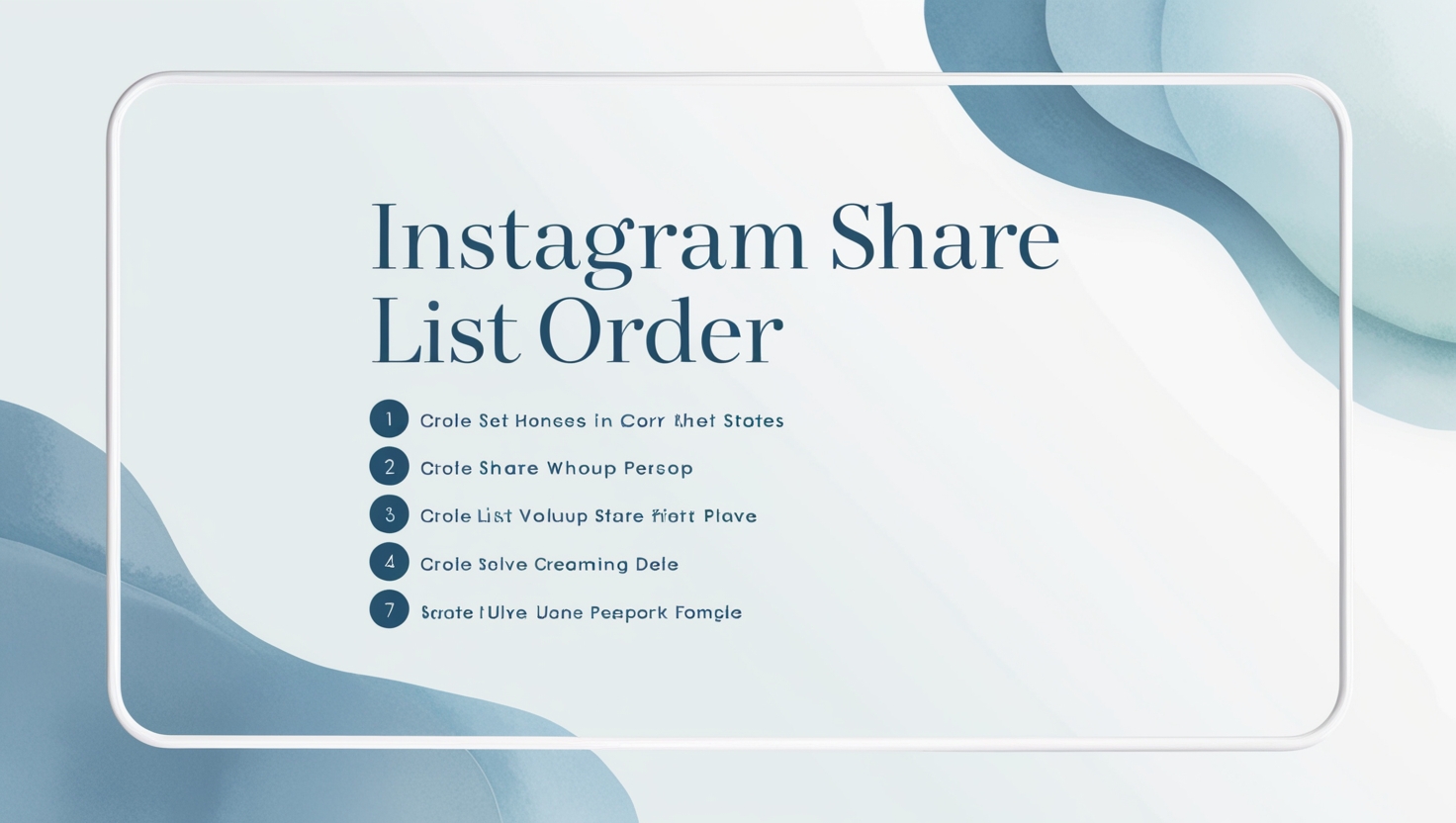 instagram share list order