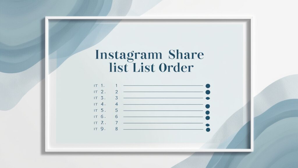 instagram share list order