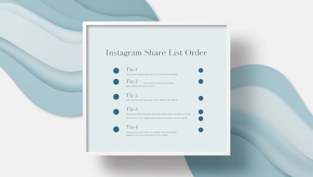 instagram share list order